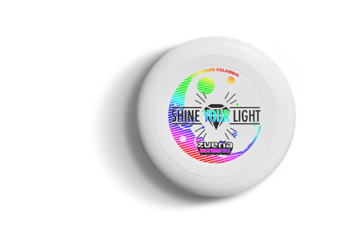 Frisbee Shine your Light Zue sports