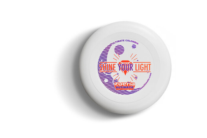 Frisbee Shine your Light Zue sports