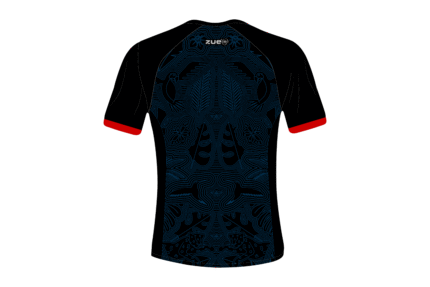 Camiseta de Competencia Selección Colombia WUC2024 Manga Corta Jaguar Negra espalda