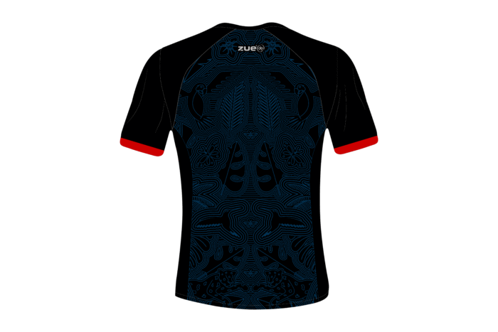 Camiseta de Competencia Selección Colombia WUC2024 Manga Corta Jaguar Negra espalda