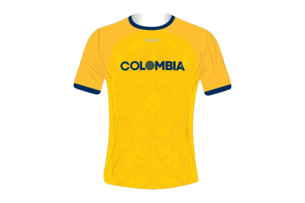 Camiseta de Competencia Selección Colombia WUC2024 Jaguar Hombre Amarillo